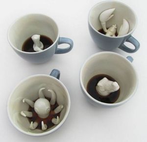 tazzina da caffè con animali