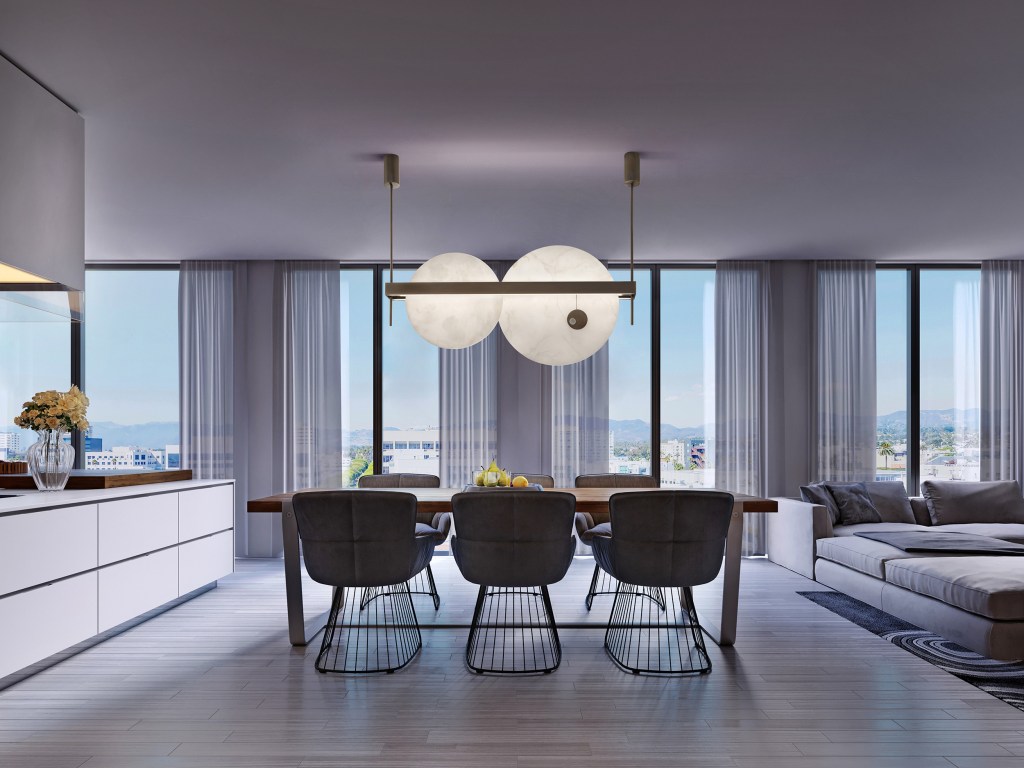 lampadario di lusso per sala da pranzo moderna